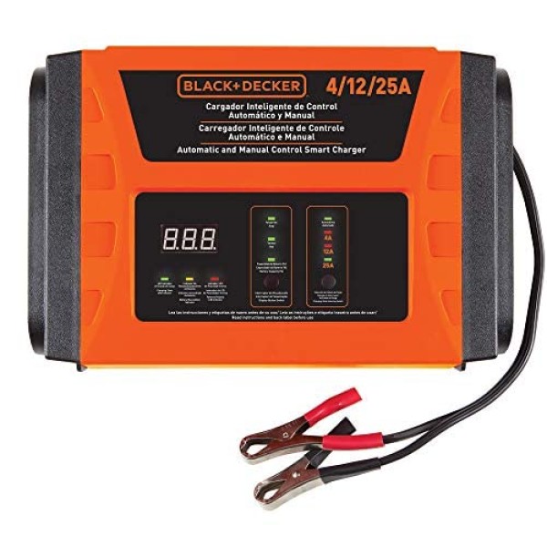 BLACK+DECKER BC25-B2 Automatic Battery Charger & Manual Control For Domestic Use 4 12 25 Amp 3 Speed